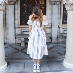 ASOS MIDI OFF THE SHOULDER DRESS